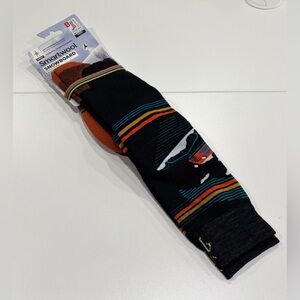 Smartwool Men's XL Snowboard Piste Machine Over The Calf Socks Black Yellow
